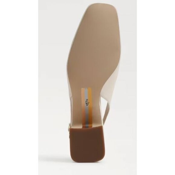 NIB Sam Edelman Terra Slingback Block Heel Ivory Leather Size US 5 $140 [jb] - Picture 2 of 16